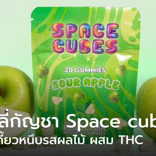 Space cubes เยลลี่กัญชา ขนมกัญชา เยลลี่ THC ขนมเคี้ยวหนึบรสผลไม้